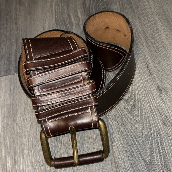 Vintage Joan & David Dark Brown Leather Belt Size L main image 7